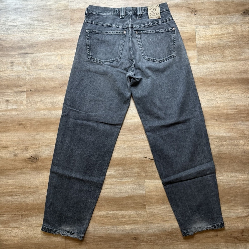 Vintage Diesel Saddle Jeans Men 32x32 Black Loose Tapered Distressed Grunge Y2K - Picture 3 of 16